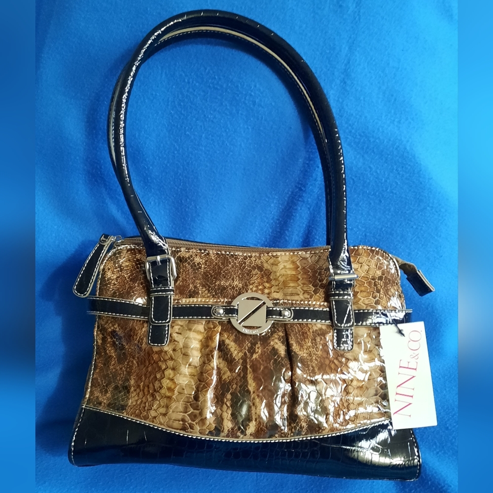 NWT Nine & Co. Snakeskin Handbag purse Zippered ~2 AVAILABLE!